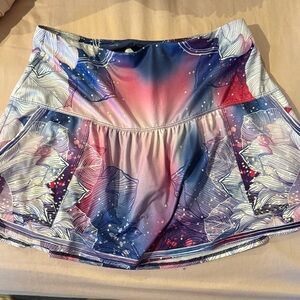 Lucky in Love Pink/Purple/Navy Blue Tennis Skirt